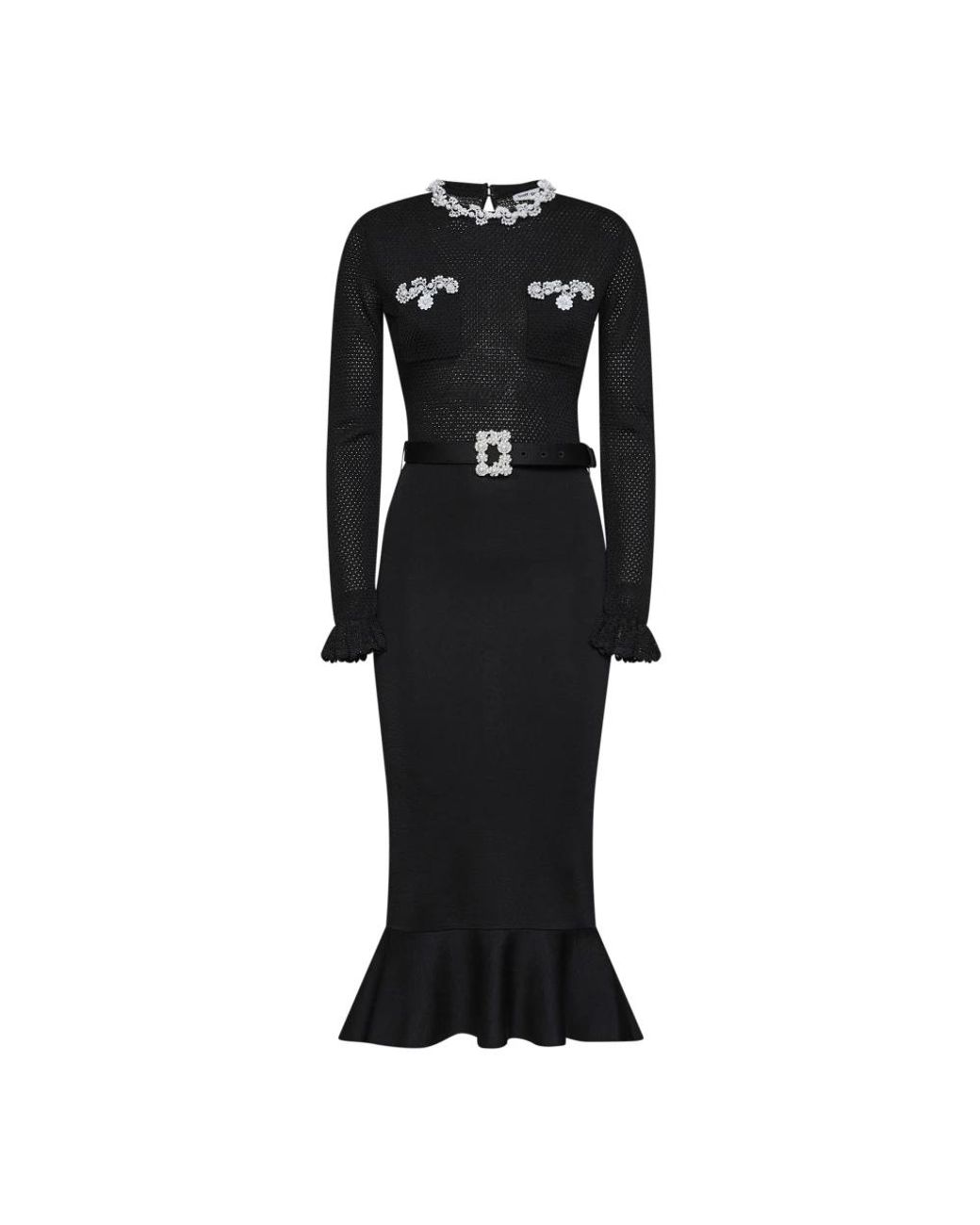 Self-Portrait Black Knitted Dresses