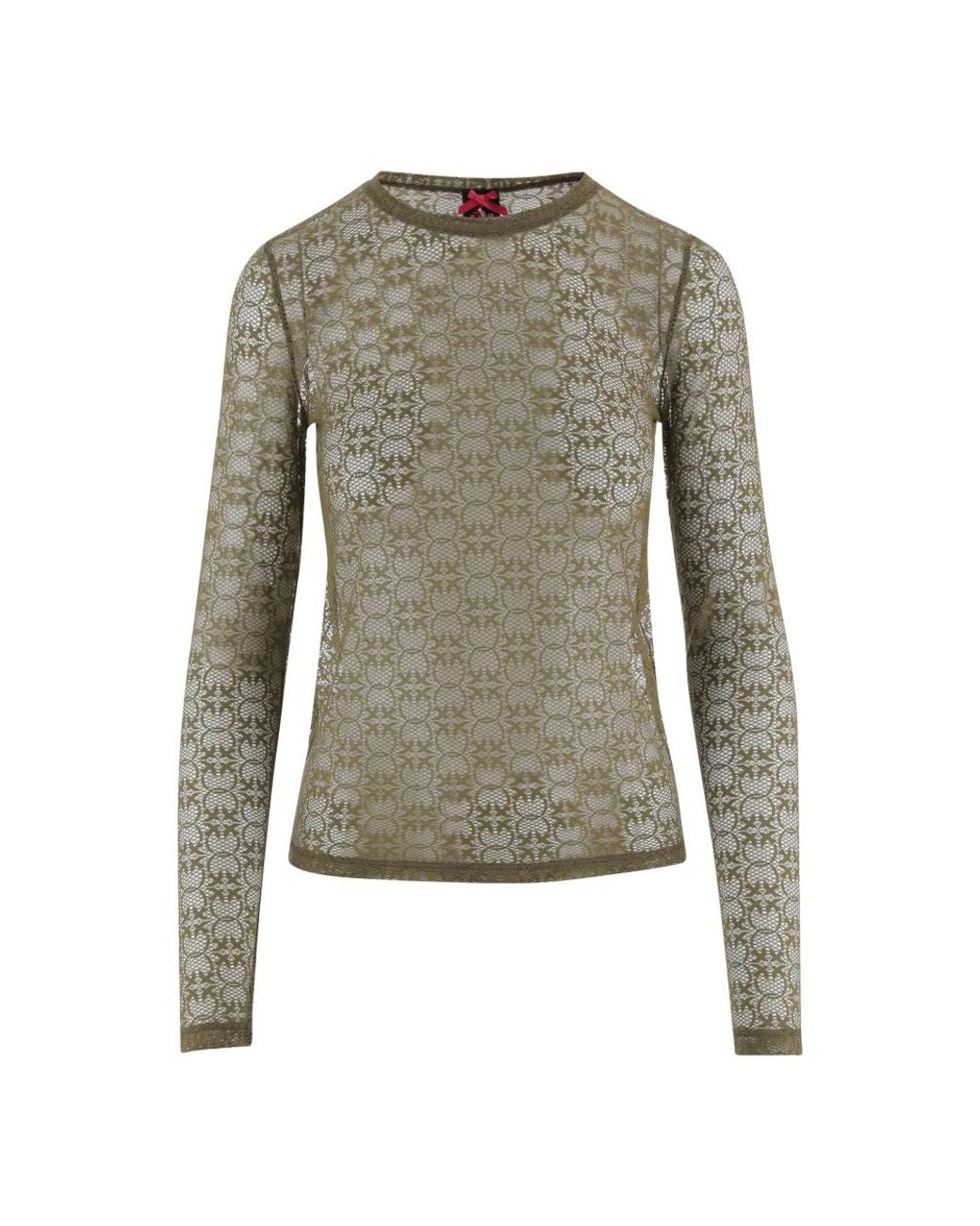 Pinko Green Round-Neck Knitwear