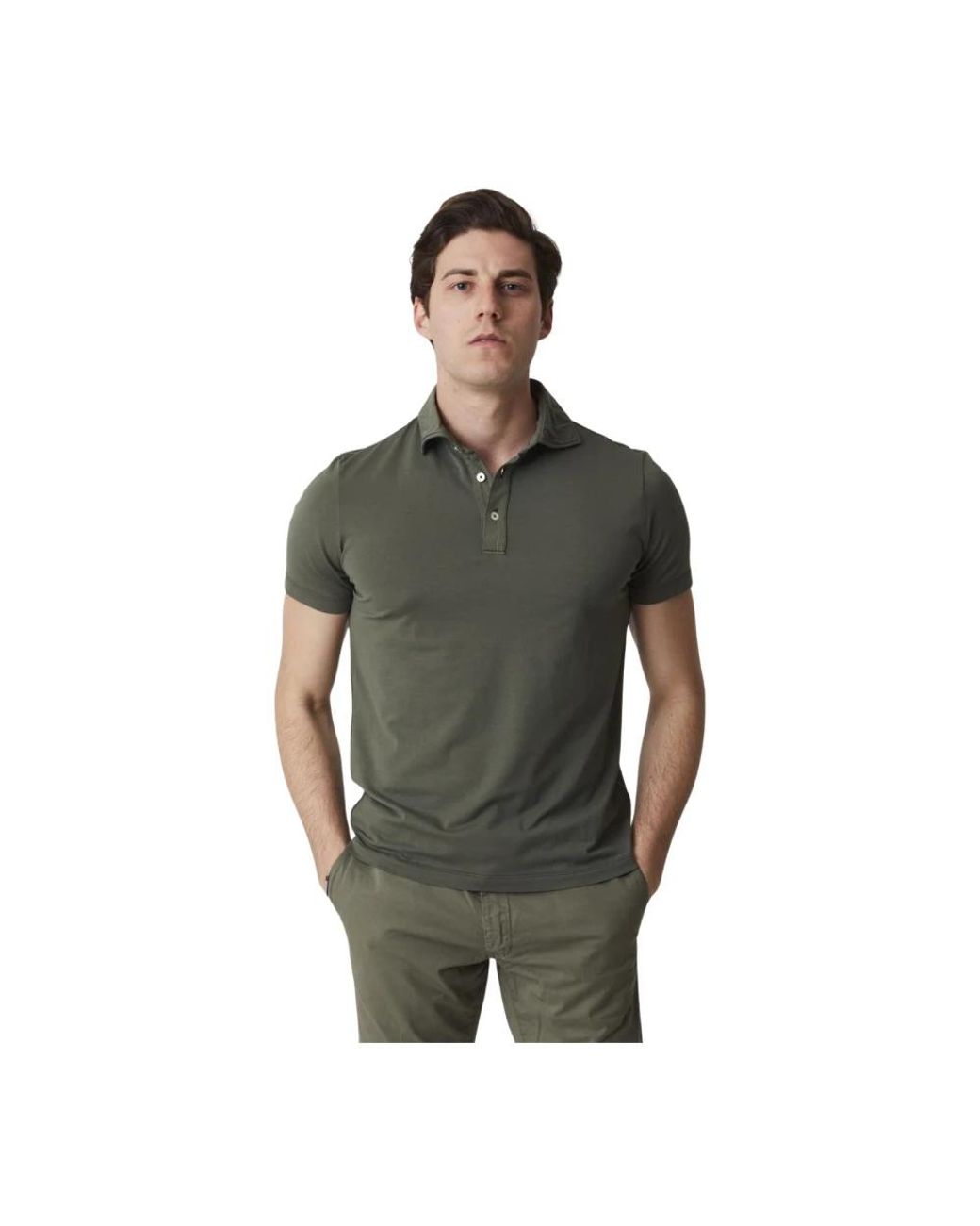 Altea Tops ,Groen ,Klassiek Poloshirt in het Green voor heren
