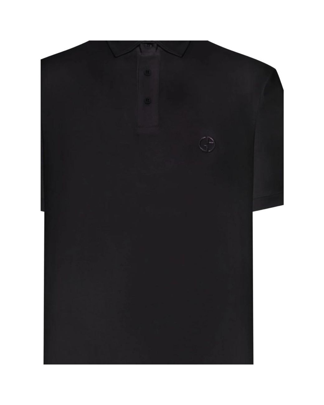 Giorgio Armani Black Polo Shirts for men
