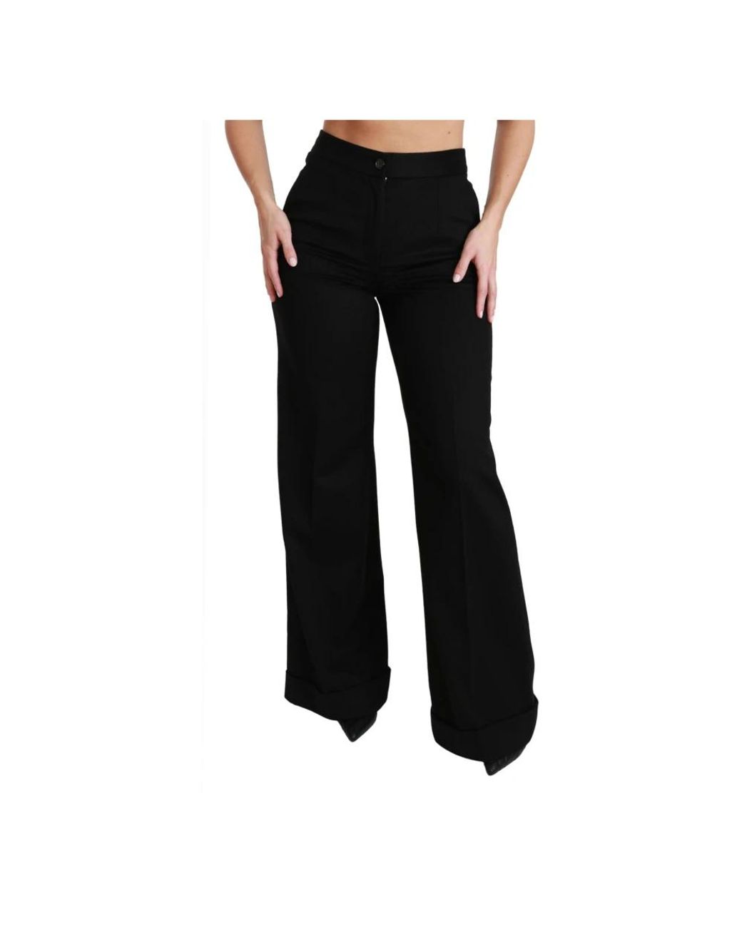 Dolce & Gabbana Black Wide Trousers