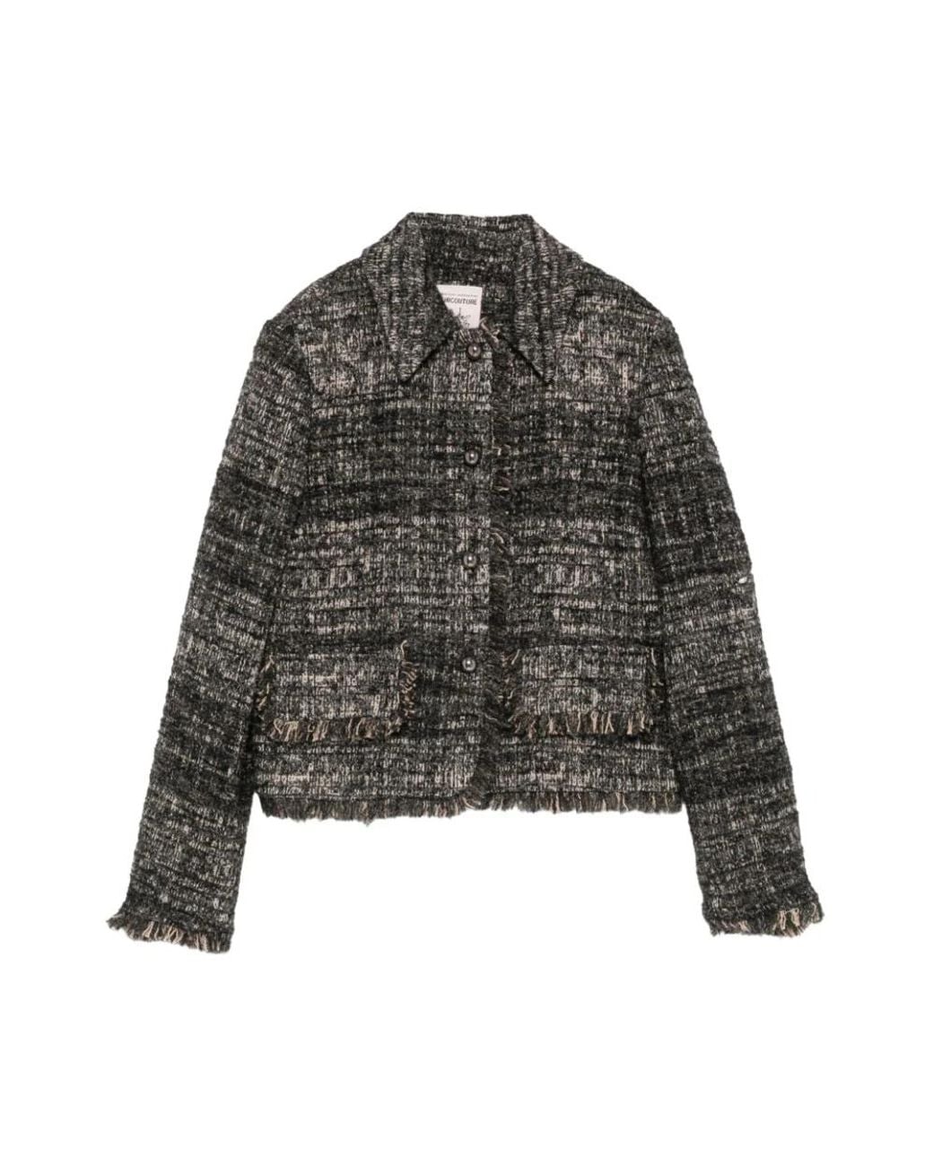 Semicouture Gray Tweed Jackets