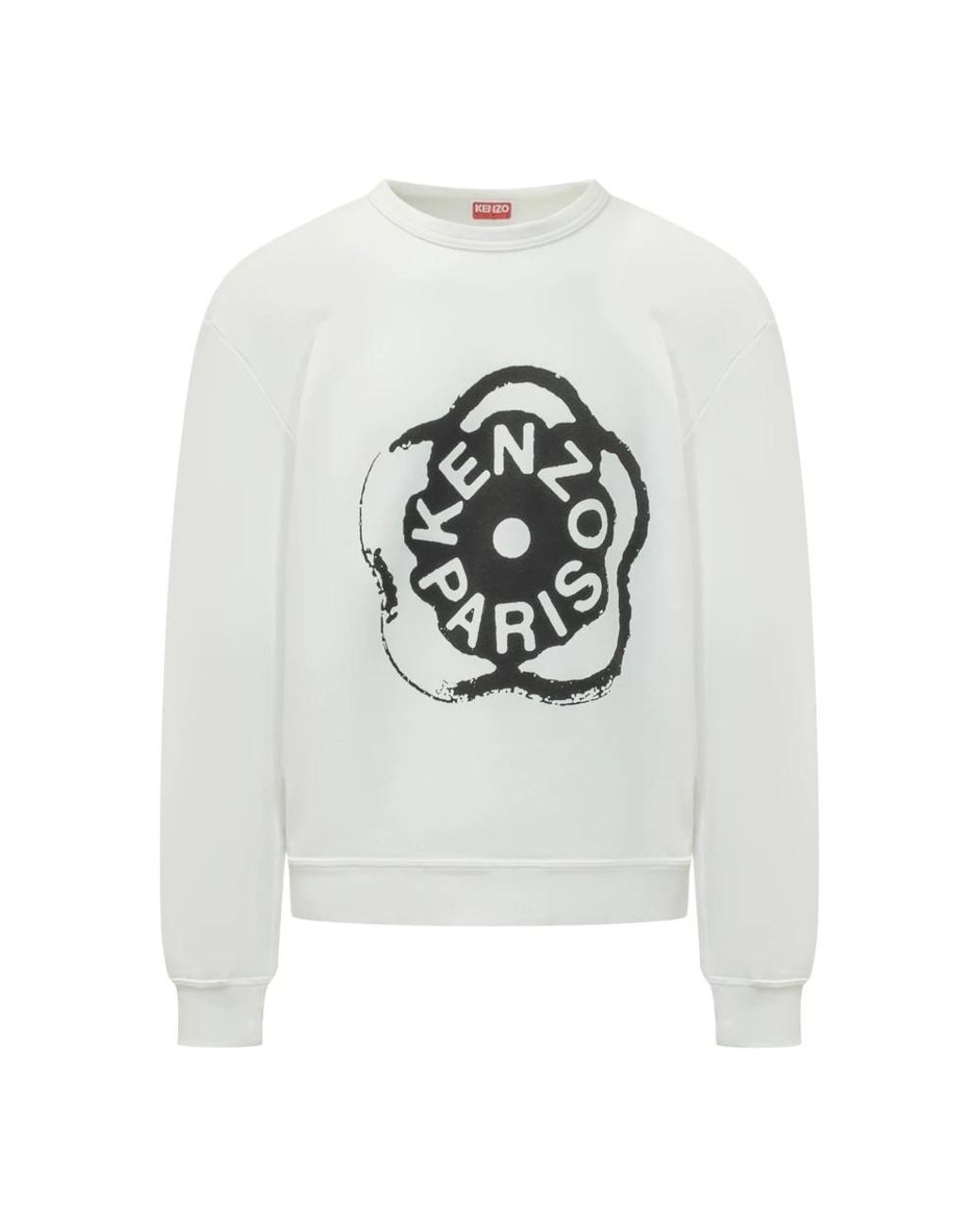 KENZO Hoodies & Sweatvesten ,Wit ,Katoen Boke Flower Sweatshirt in het Gray voor heren