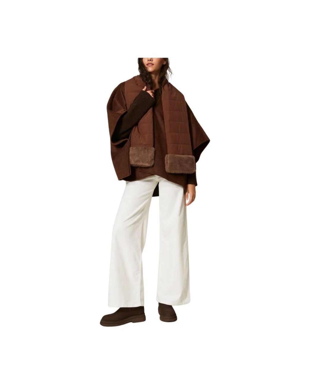 Twinset Brown Ponchos