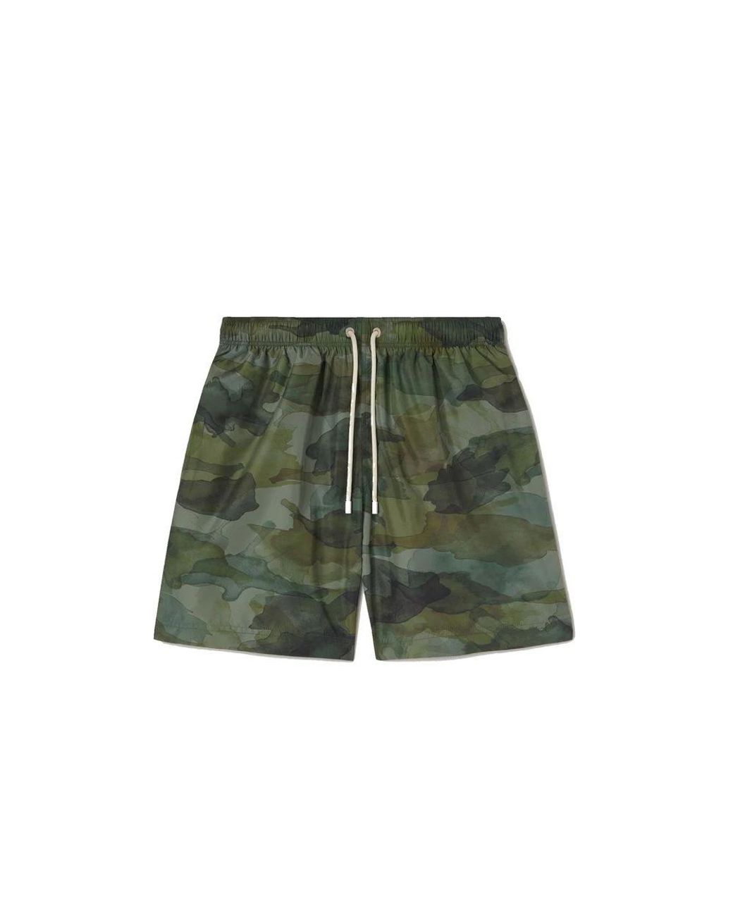 Palm Angels Green Camouflage Swim Shorts for men