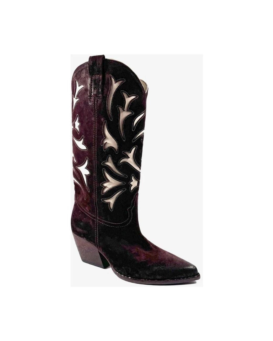 Strategia Black Cowboy & Biker Boots
