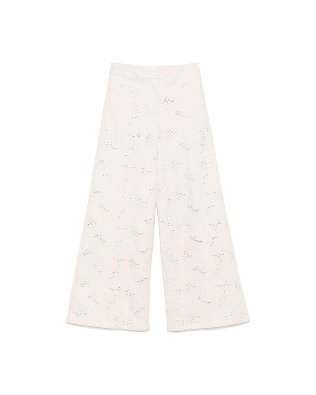 Genny White Wide Trousers
