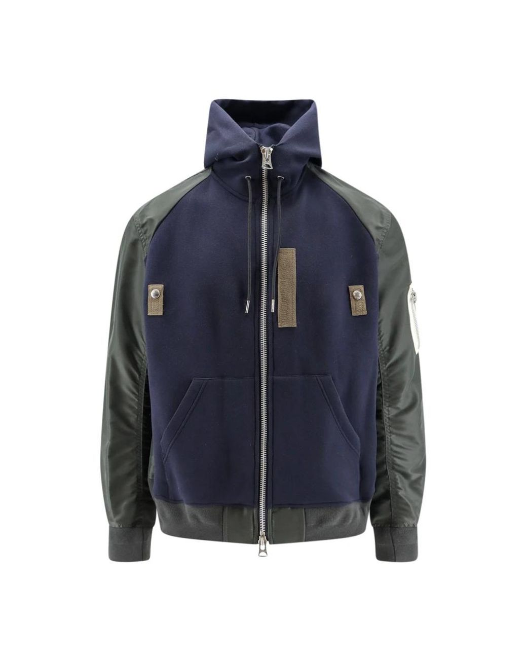 Sacai Blue Zip-Throughs for men