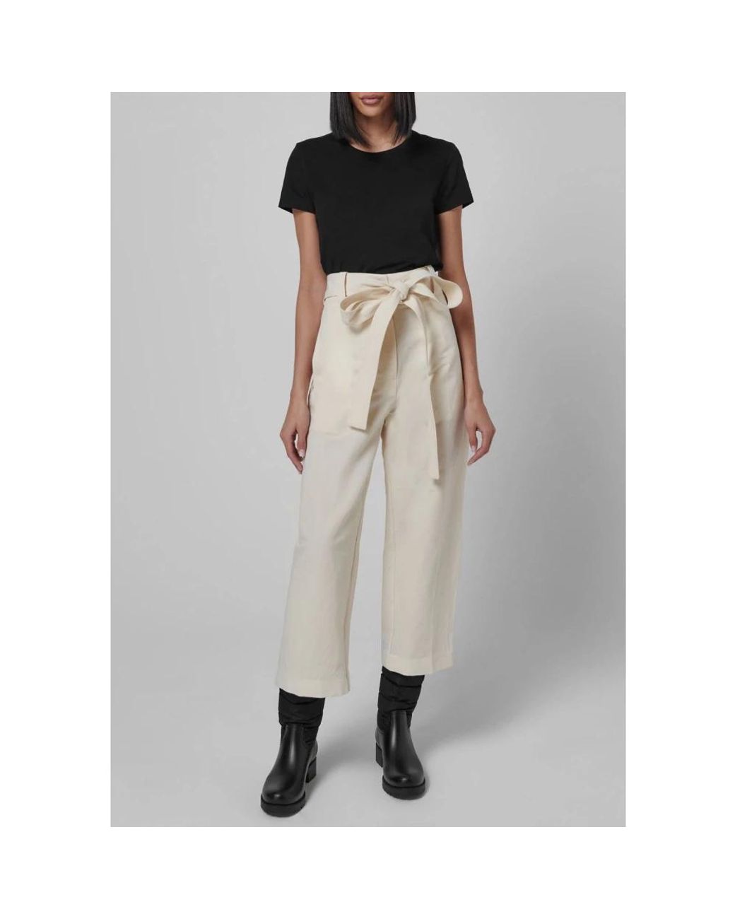 Moncler White Straight Trousers