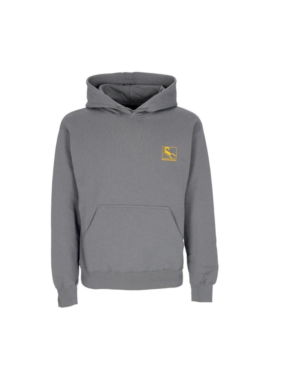 Propaganda Hoodies & Sweatvesten ,Grijs ,Katoen Grijze Hoodie Met Lange Mouwen En Kangoeroezak in het Gray voor heren