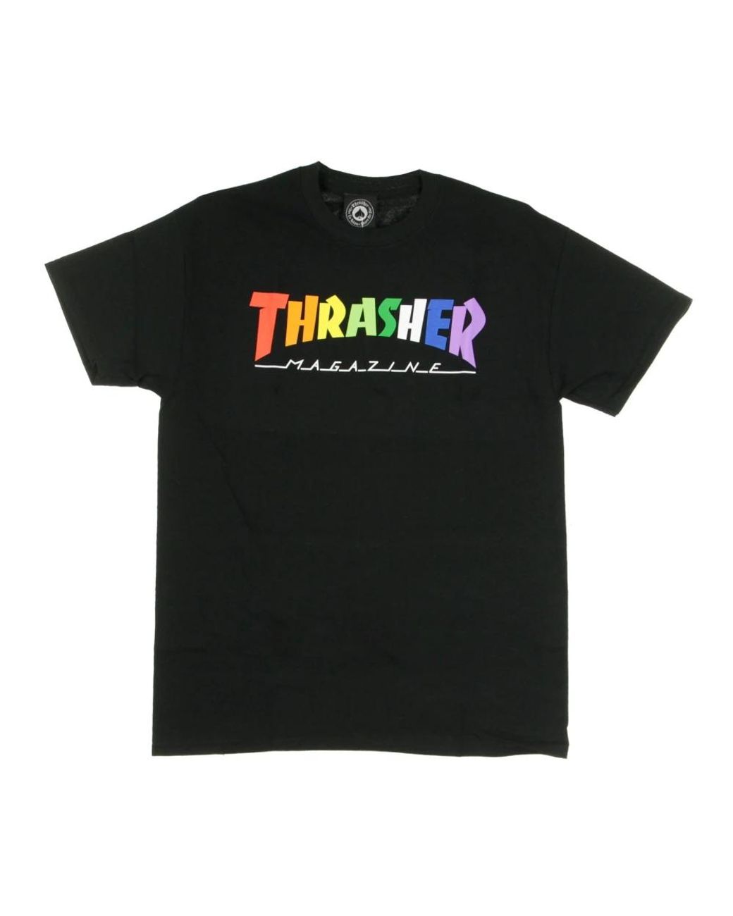 Thrasher Tops ,Zwart ,Katoen Regenboog T-Shirt Zwart T-Shirt in het Black voor heren