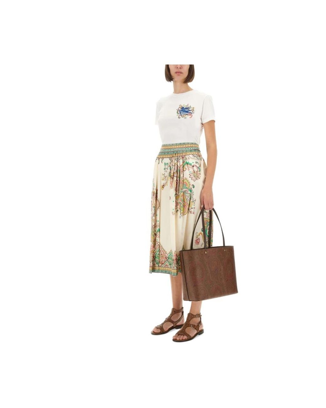 Etro Natural Midi Skirts
