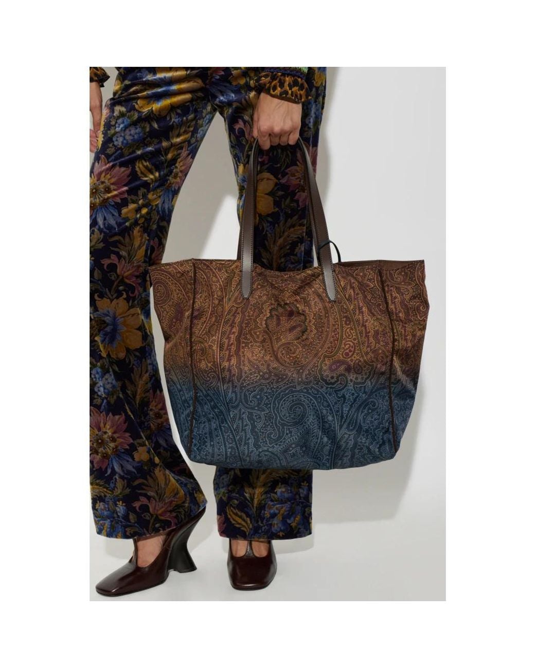 Etro Brown Shopping Bags