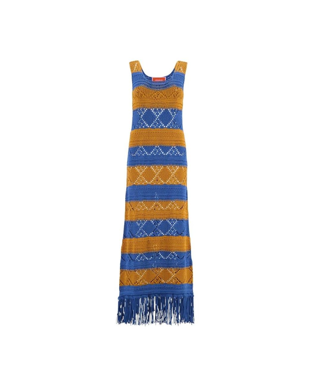 LaDoubleJ Blue Knitted Dresses