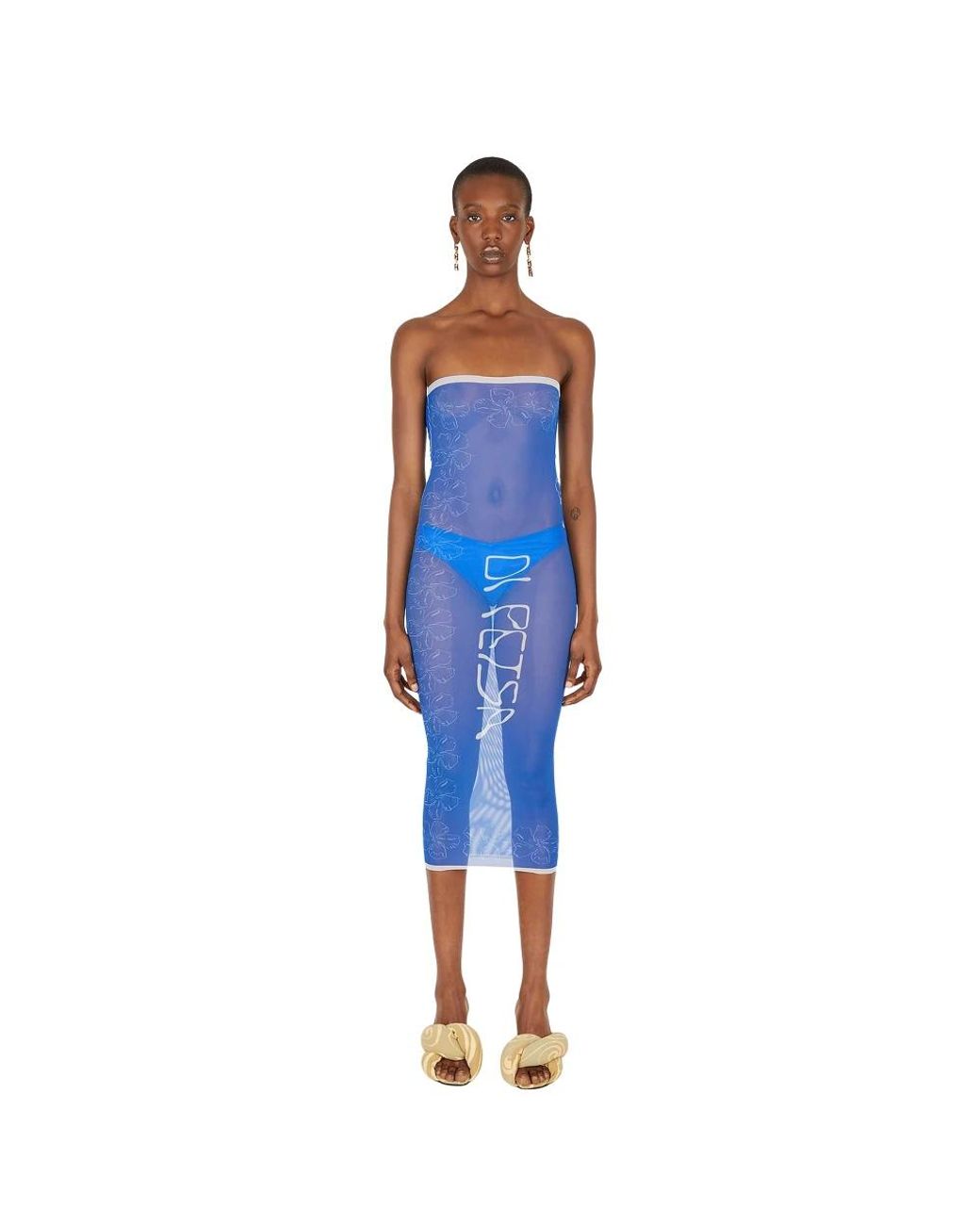 DI PETSA Blue Midi Dresses
