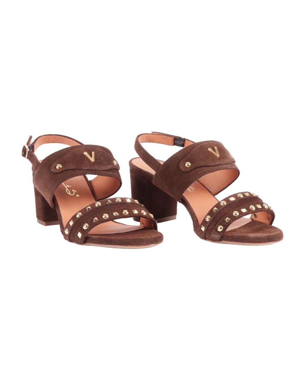 Via Roma 15 Brown High Heel Sandals