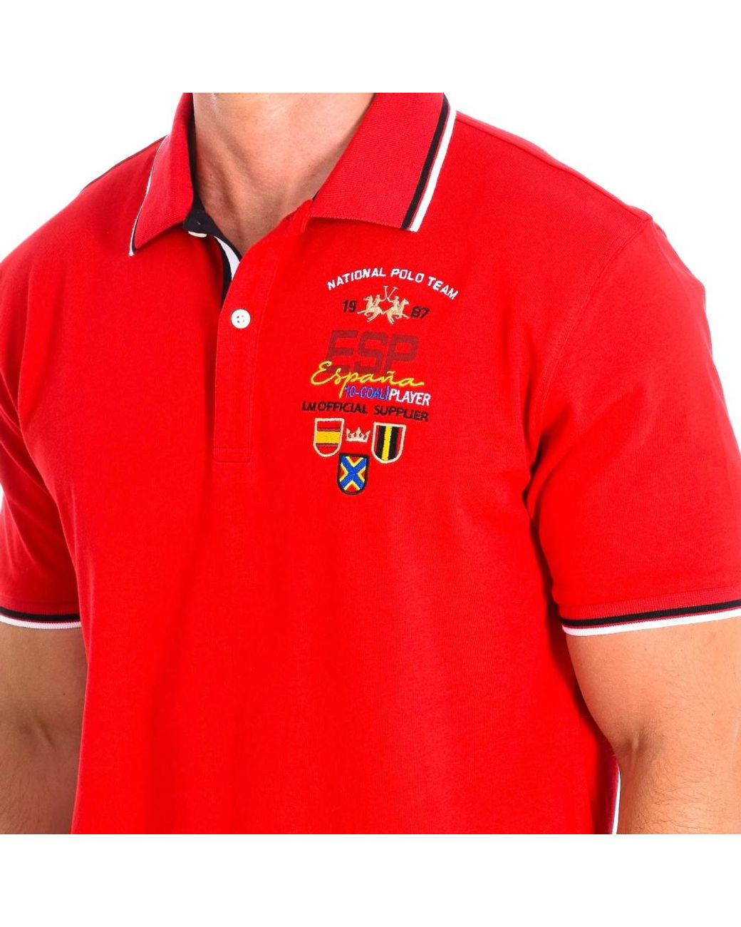 La Martina Red Polo Shirts for men
