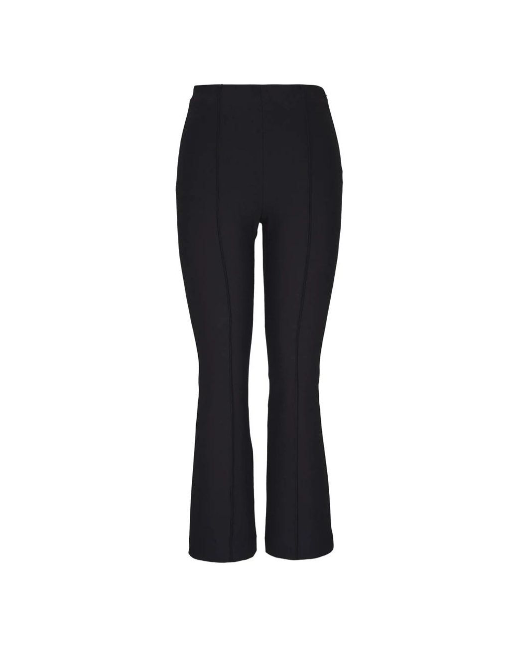 Vince Black Cropped Trousers With Elasticated Waistband