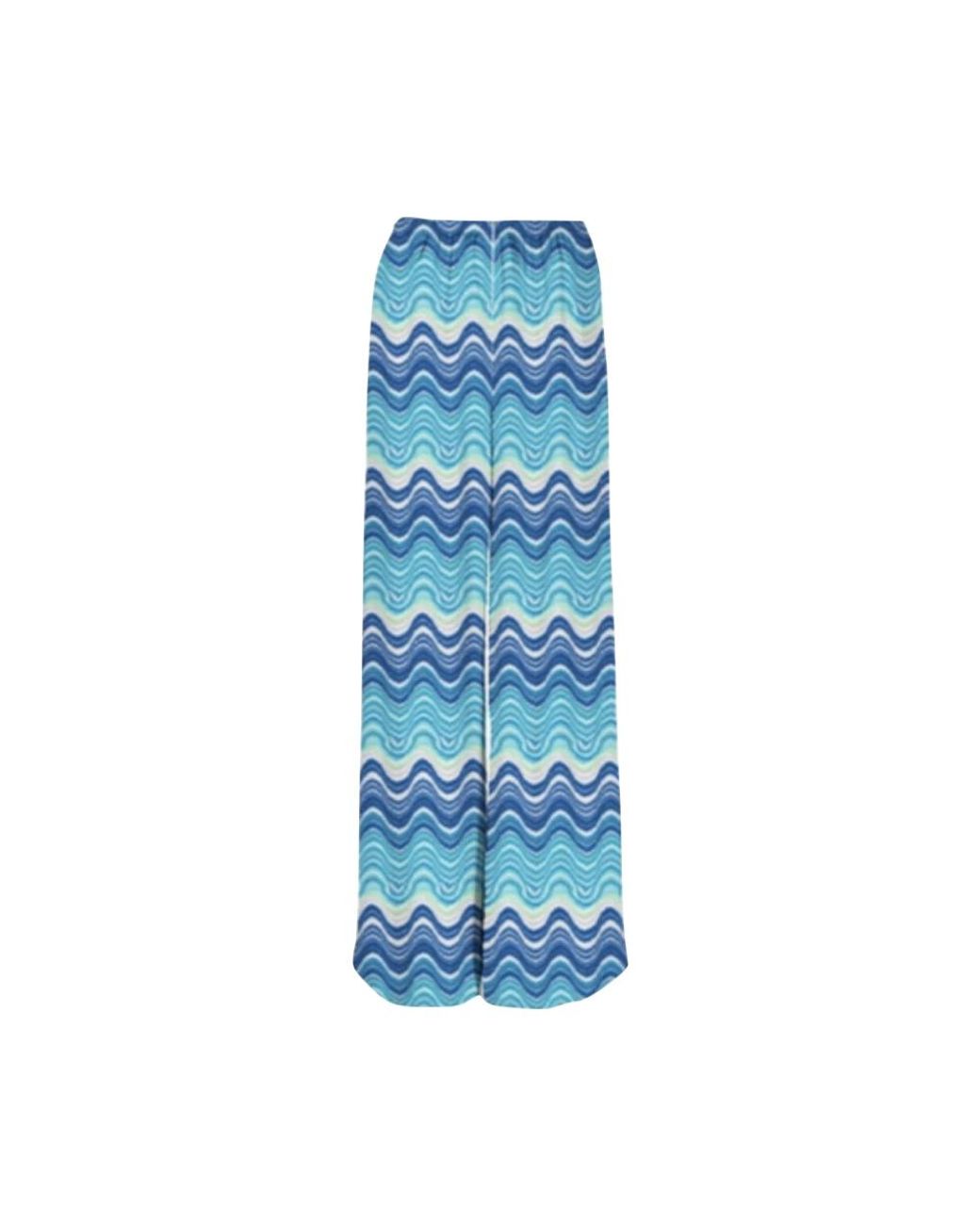 Mc2 Saint Barth Blue Wide Trousers