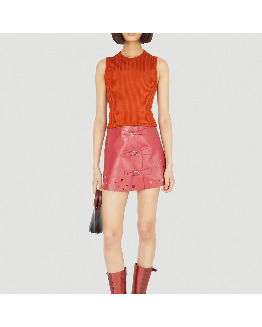 DURAZZI MILANO Red Short Skirts