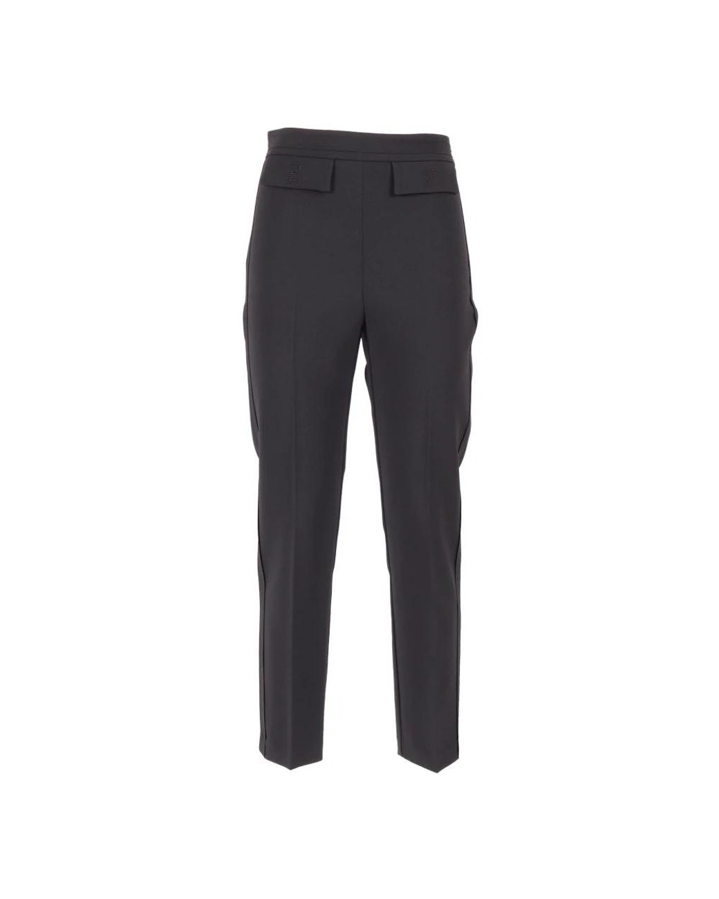 Elisabetta Franchi Gray Slim-Fit Trousers