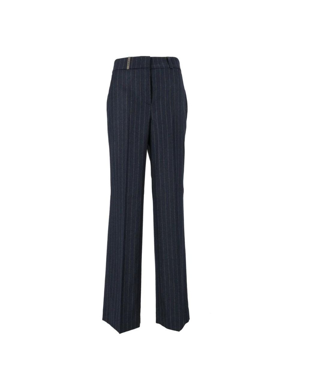 Peserico Blue Wide Trousers
