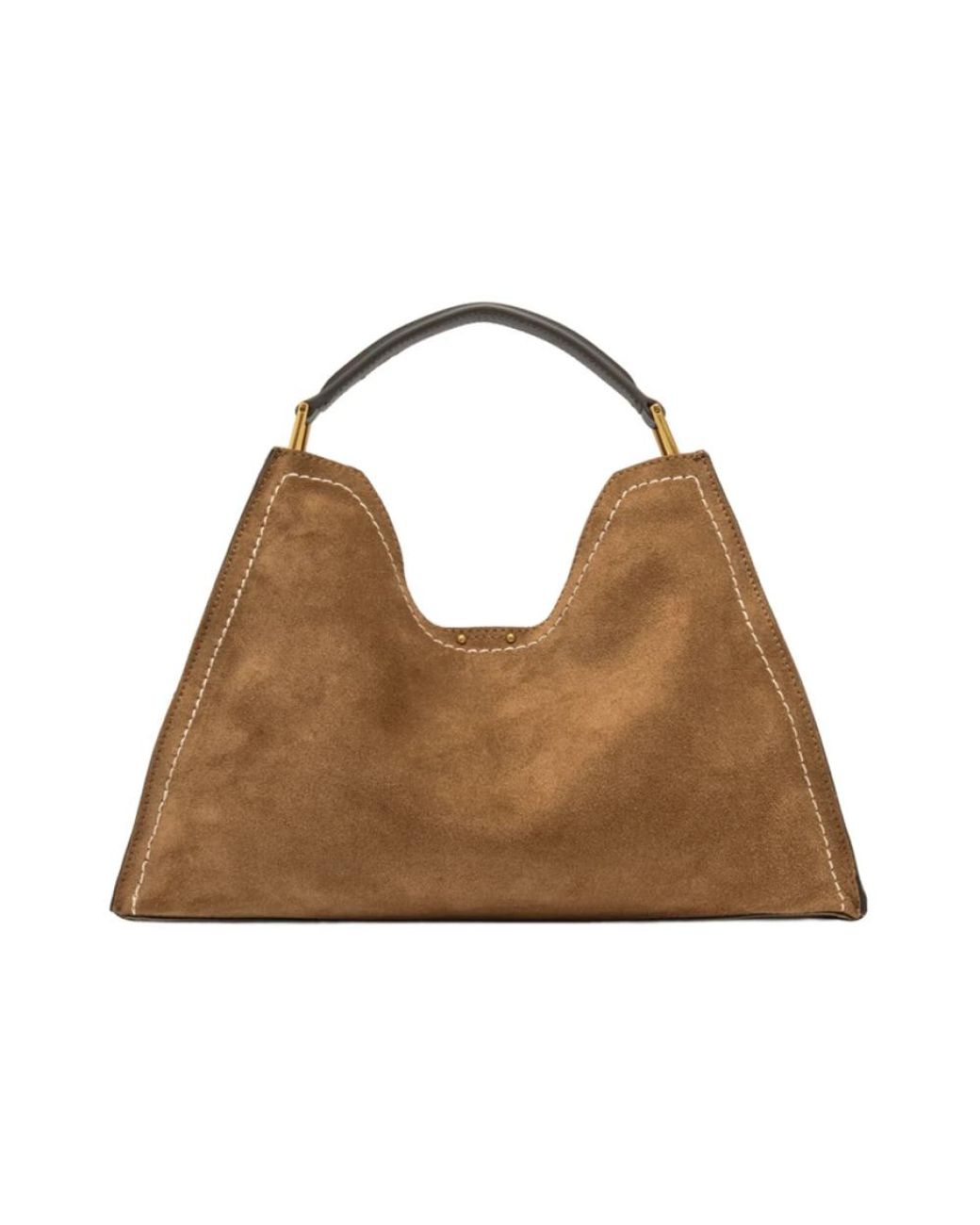 Gianni Chiarini Tassen ,Bruin ,Suède Aurora Hobo Tas in het Brown