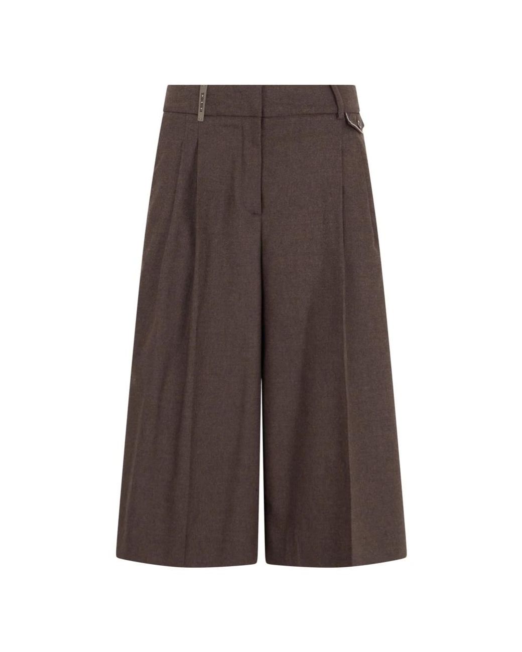 Peserico Brown Cropped Trousers