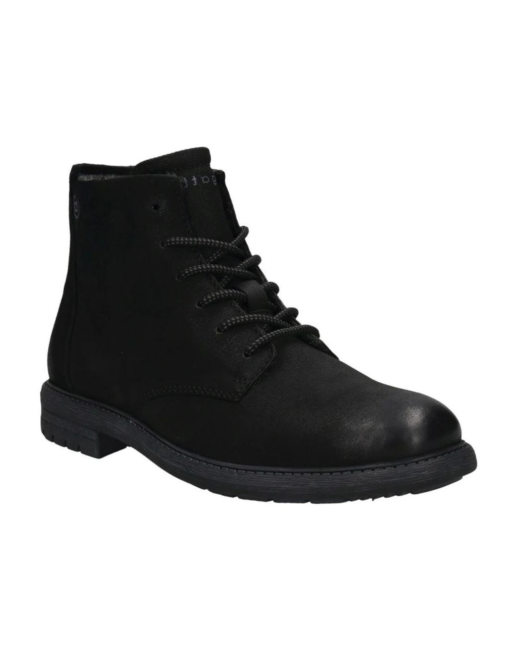 Bugatti Black Lace-Up Boots for men