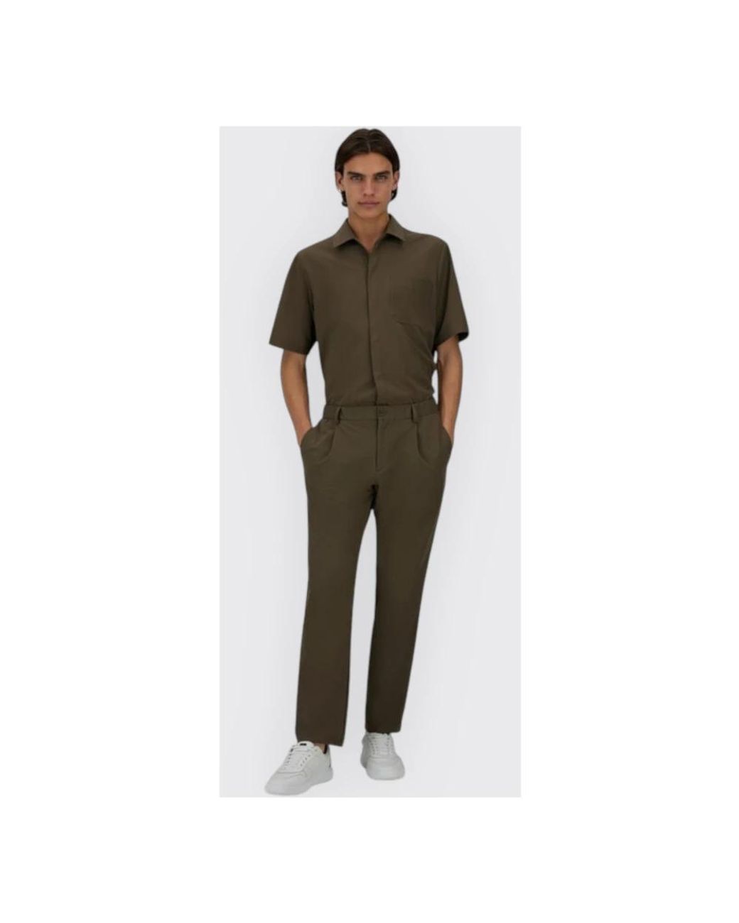 Herno Seersucker hose mit geradem bein in Green für Herren
