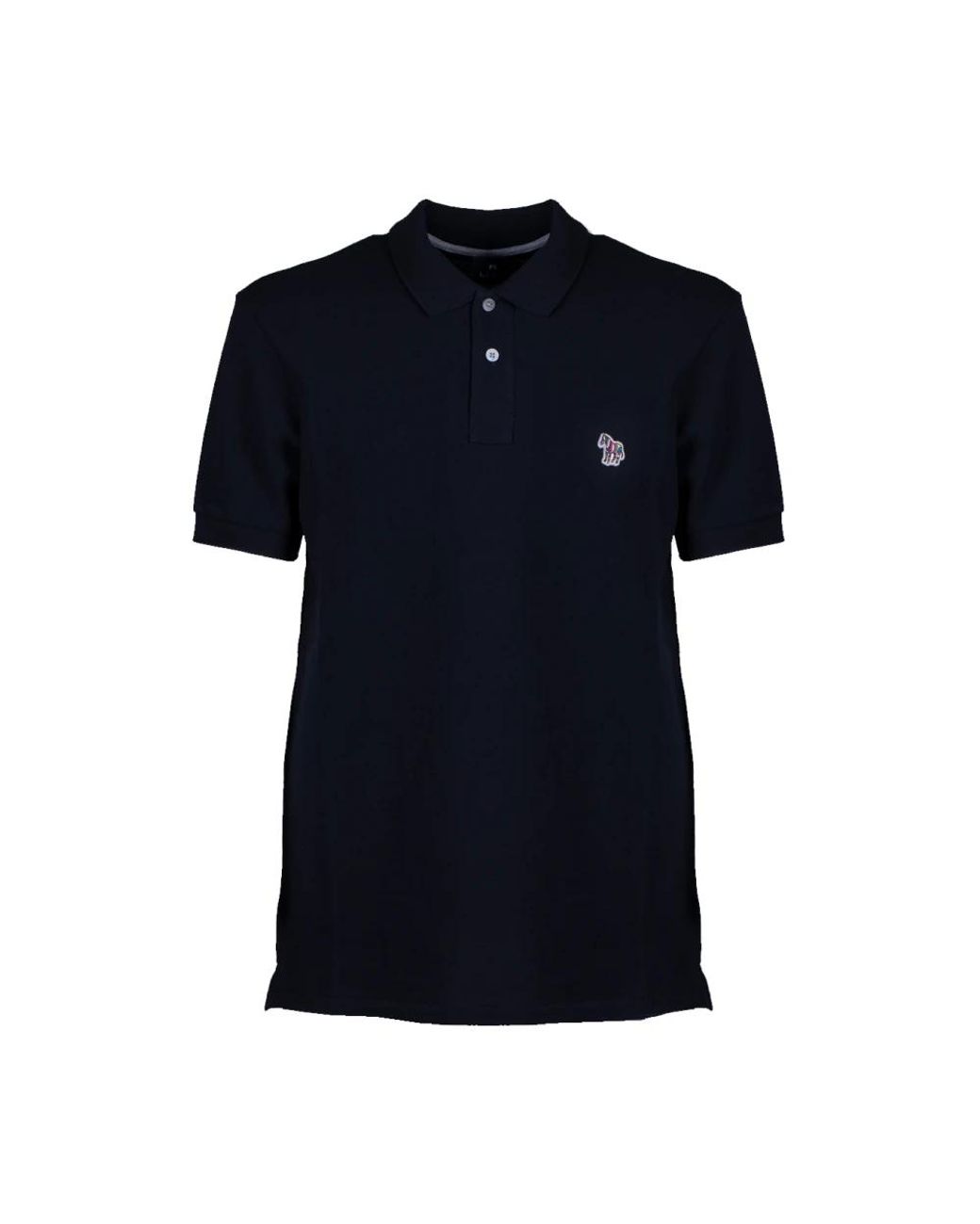 Paul Smith Tops ,Zwart ,Katoen Zebra Logo Polo Shirt Met Korte Mouwen in het Blue voor heren