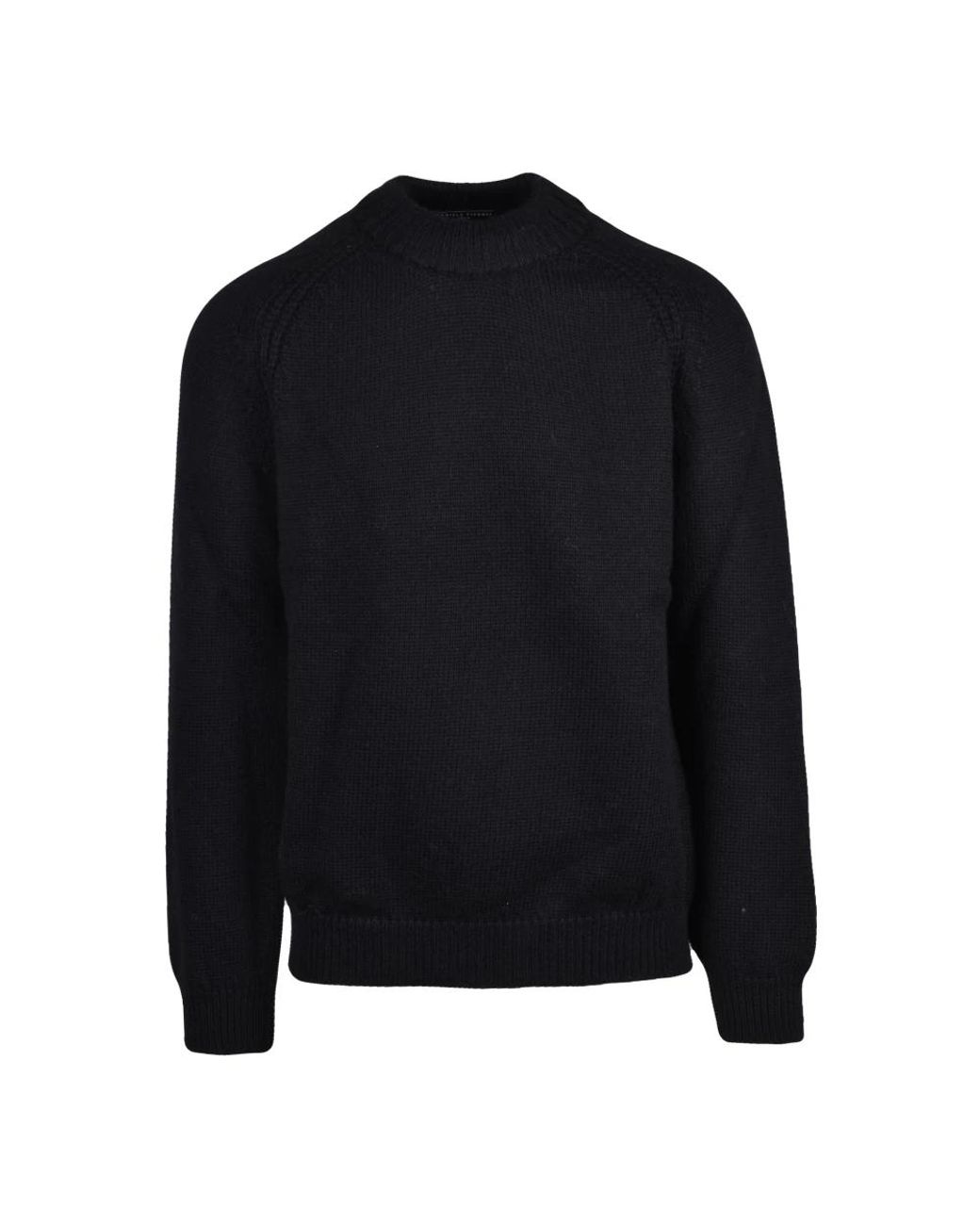 Daniele Fiesoli Black Round-Neck Knitwear for men