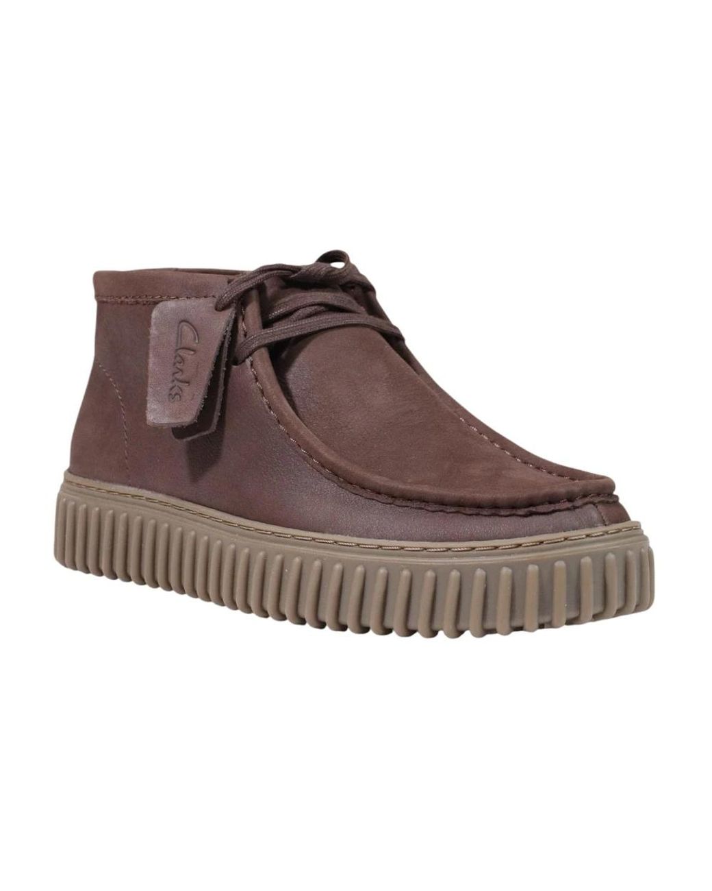 Clarks Brown Lace-Up Boots for men