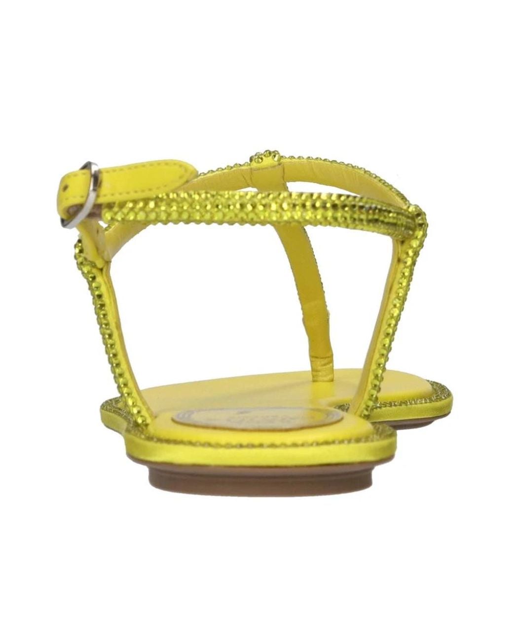 Rene Caovilla Yellow Flat Sandals