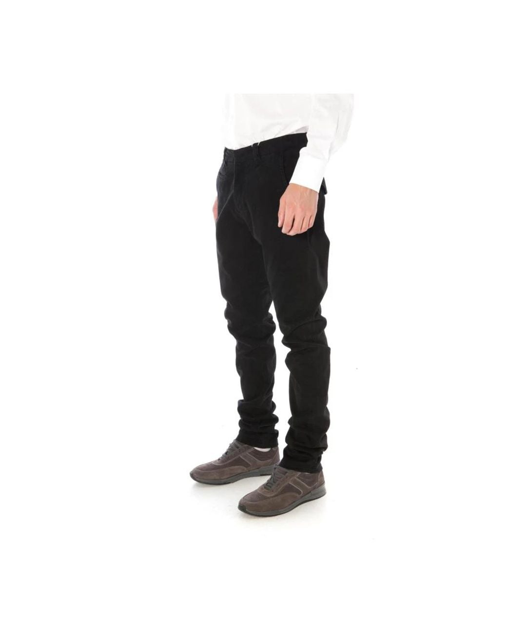 Armani Jeans Black Slim-Fit Trousers for men