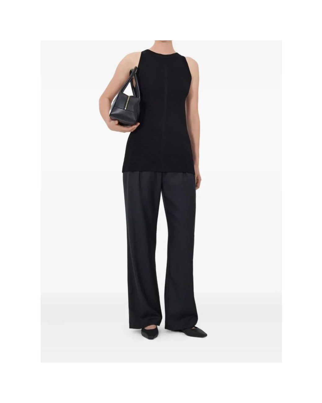 Loulou de Saison Black Sleeveless Tops