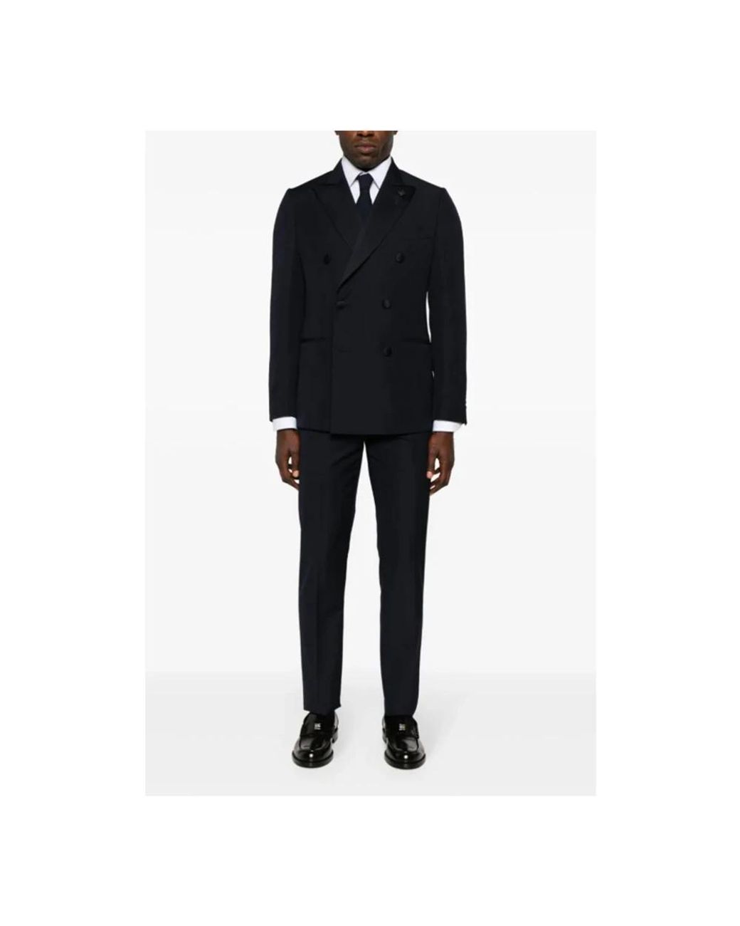 Lardini Black Double Breasted Suits for men