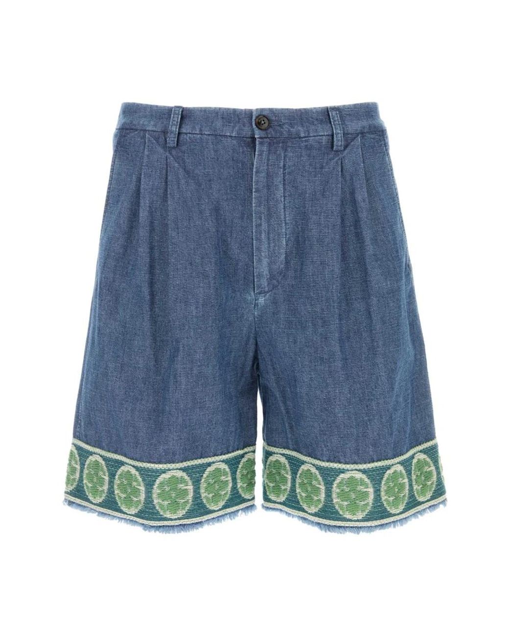 Valentino Garavani Blue Denim Shorts for men