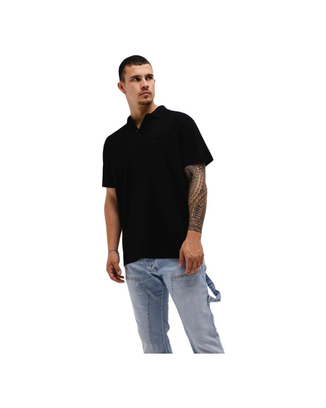Iceberg Tops ,Zwart ,Katoen Zwart Polo Shirt Klassieke Stijl in het Black voor heren