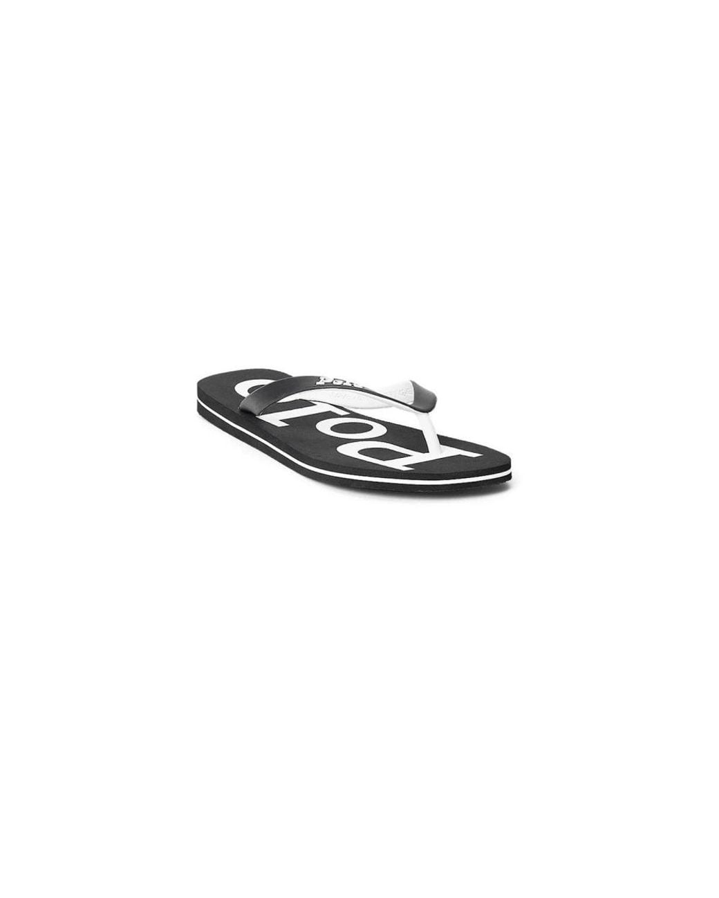 Polo Ralph Lauren Black Flip Flops for men