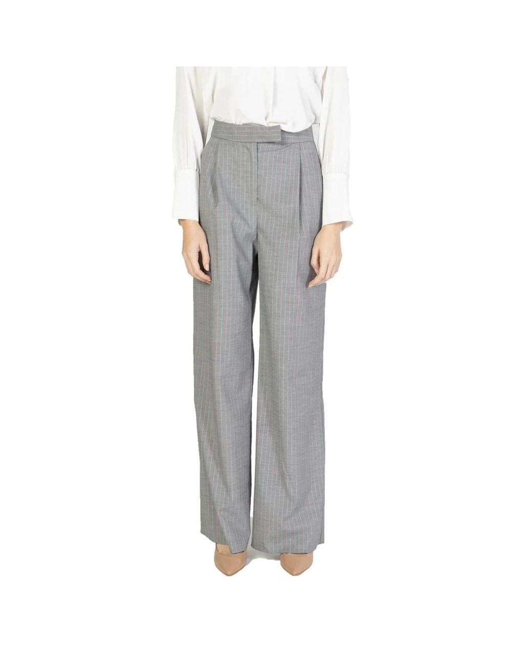 Rinascimento Gray Wide Trousers