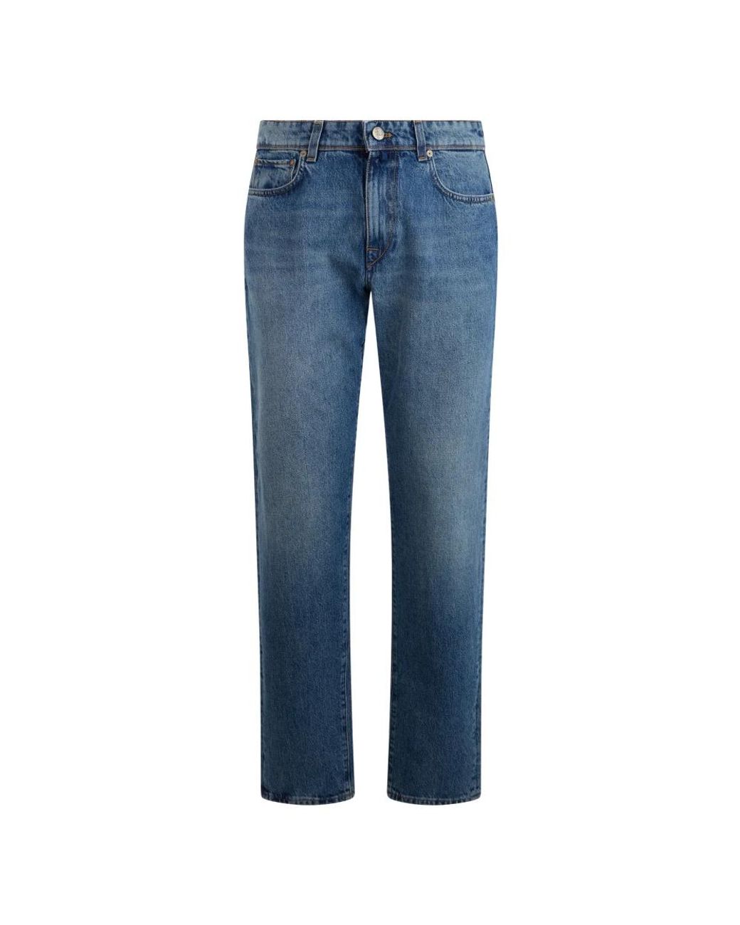 Slowear Blue Straight Fit Jeans for men
