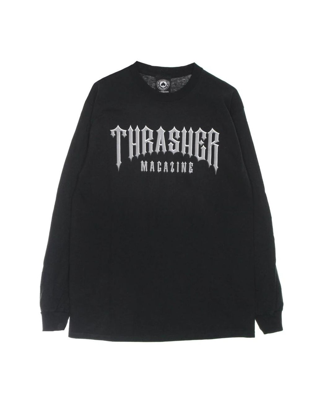 Thrasher Tops ,Zwart ,Katoen Zwarte Longsleeve Logoshirt in het Black voor heren