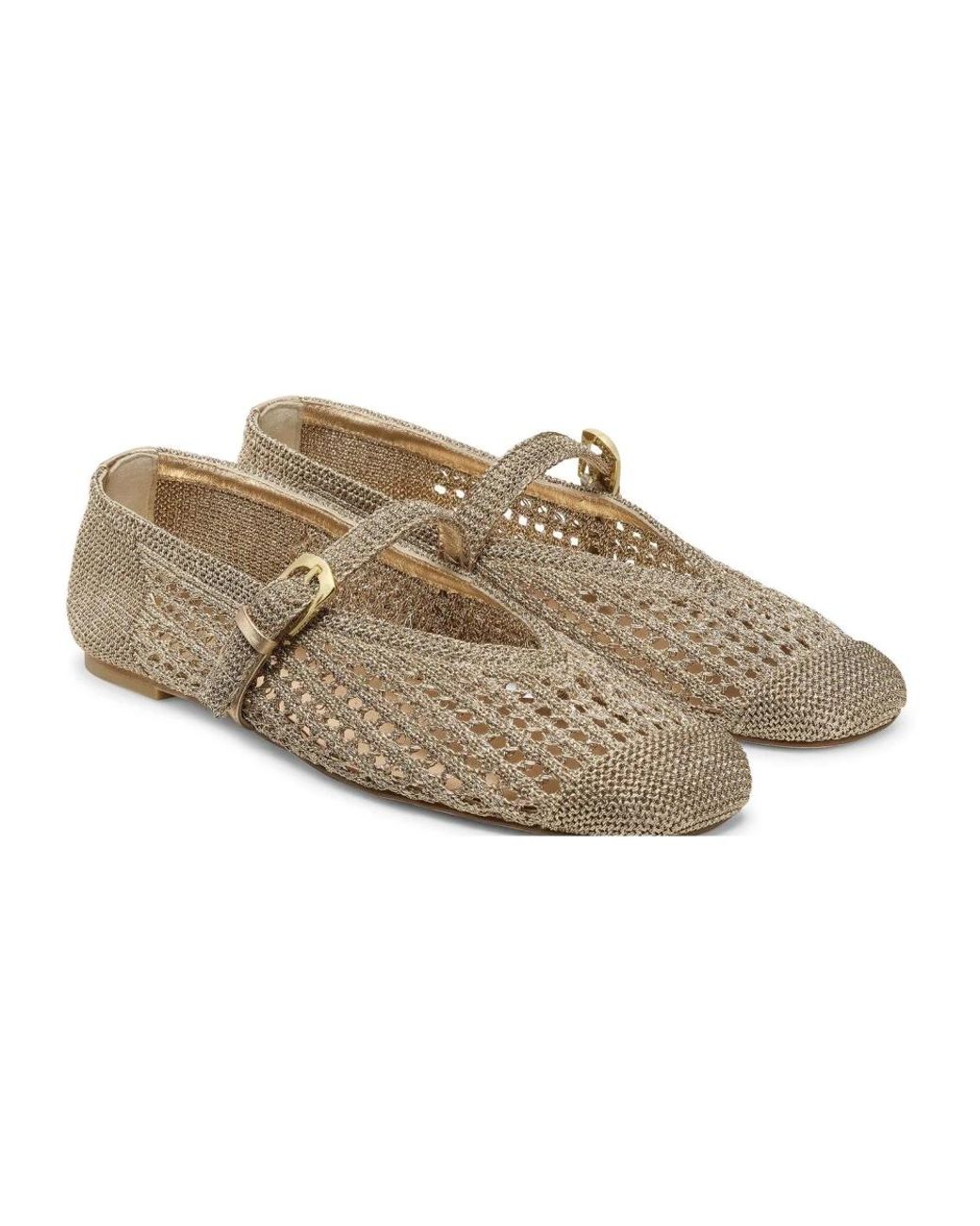 Stuart Weitzman Schoenen ,Geel ,Leora Mary Jane Flat in het Natural