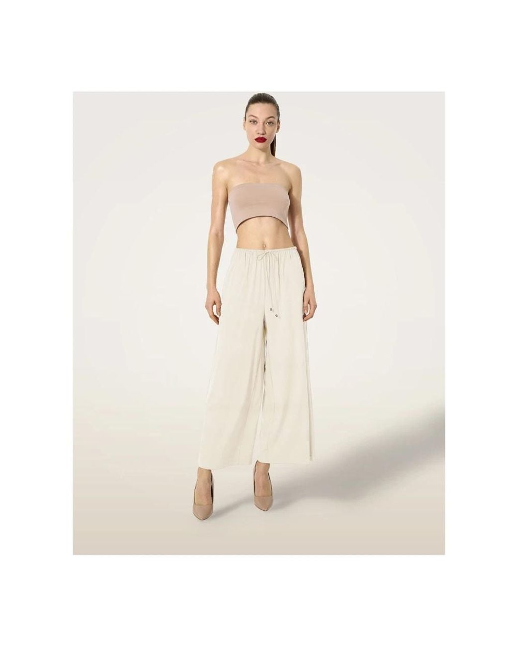 Wolford White Wide Trousers