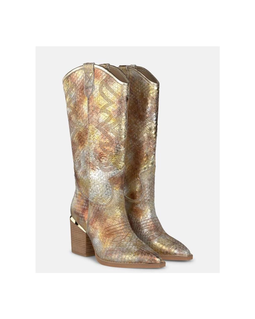 Alma En Pena. Brown Cowboy & Biker Boots