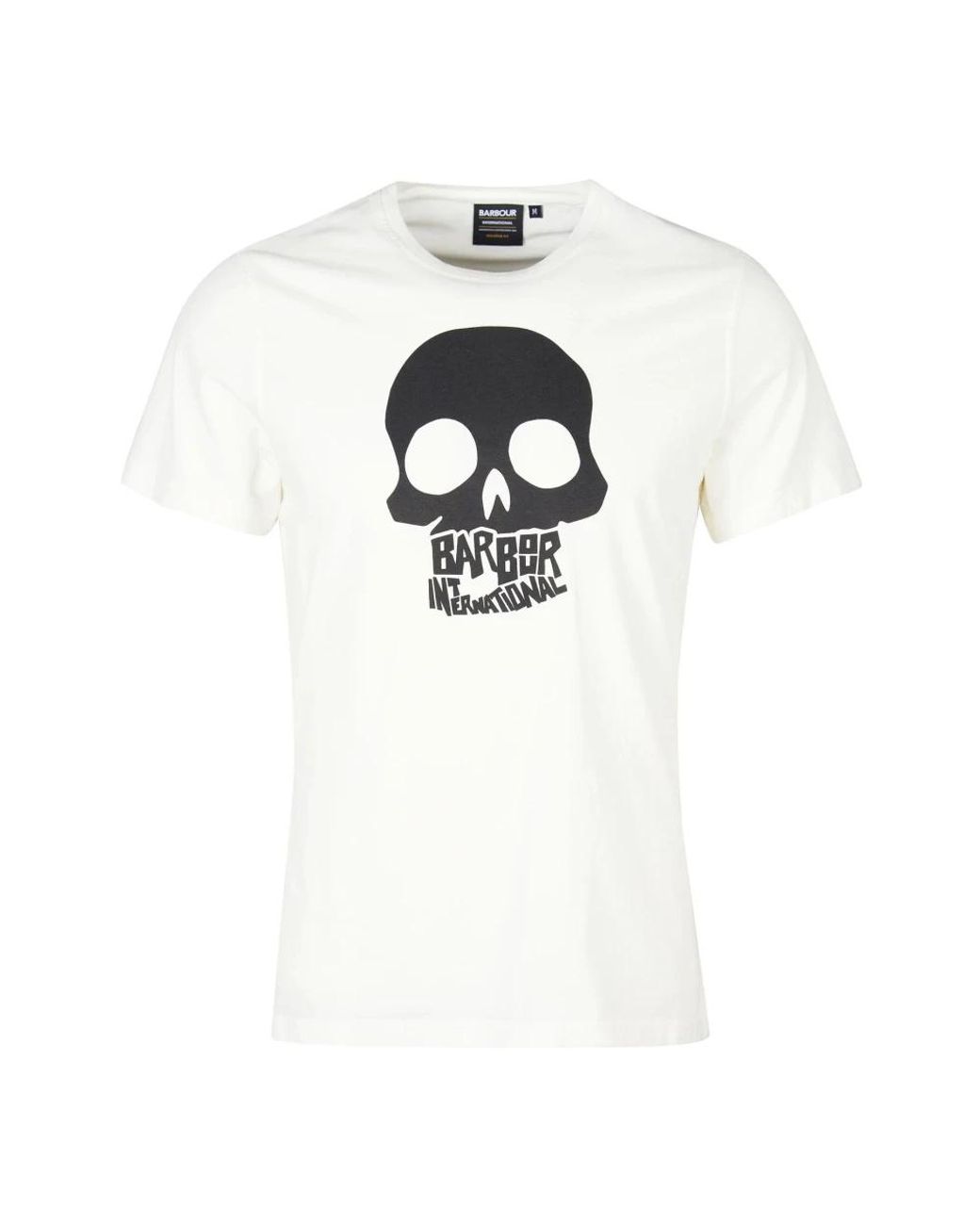 Barbour Tops ,Wit ,Katoen Grafische Print T-Shirt in het White voor heren