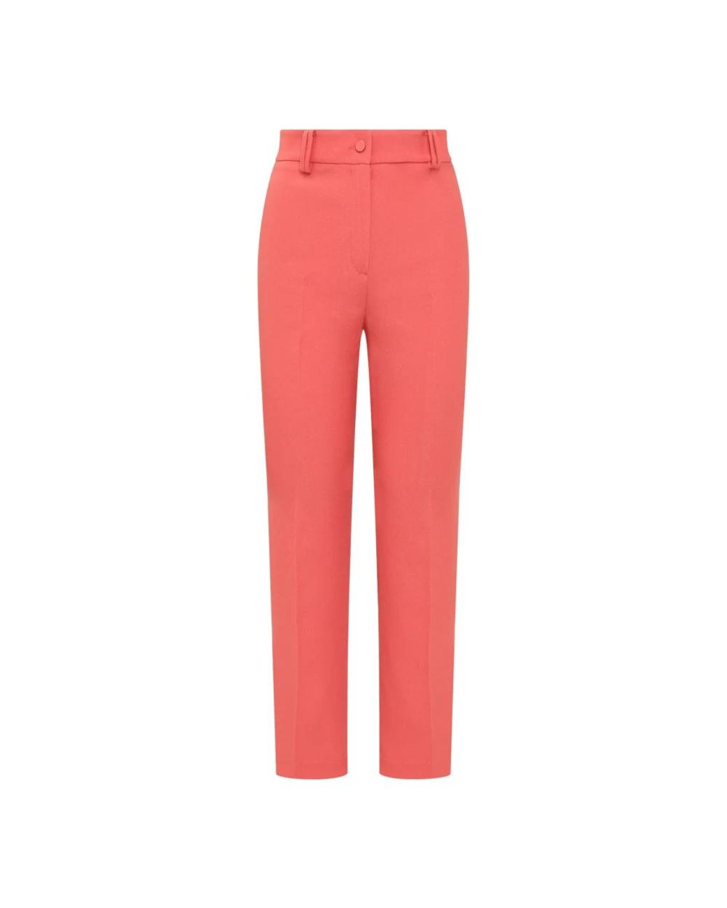 Straight Trousers HEBE STUDIO de color Red