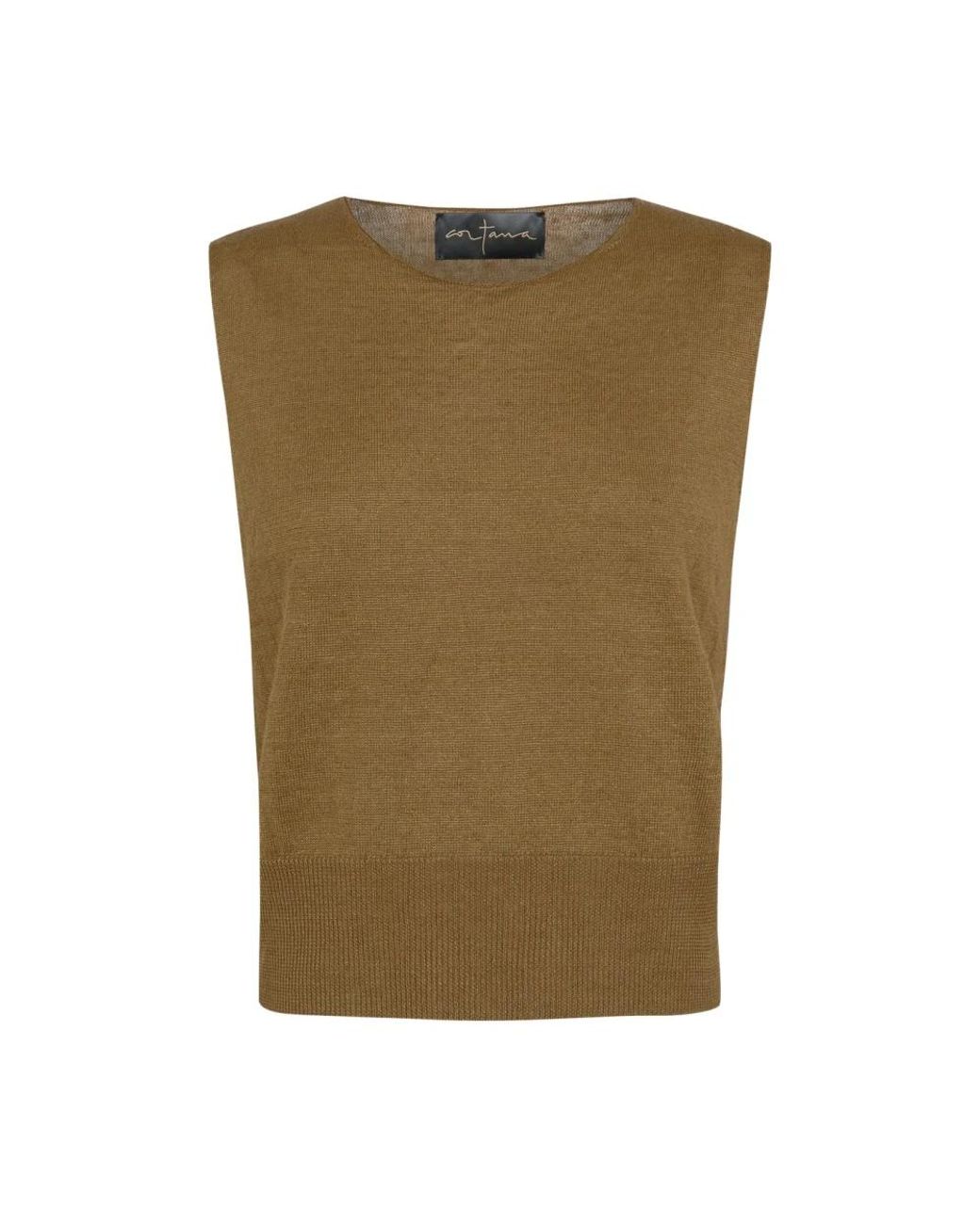 Cortana Green Sleeveless Tops