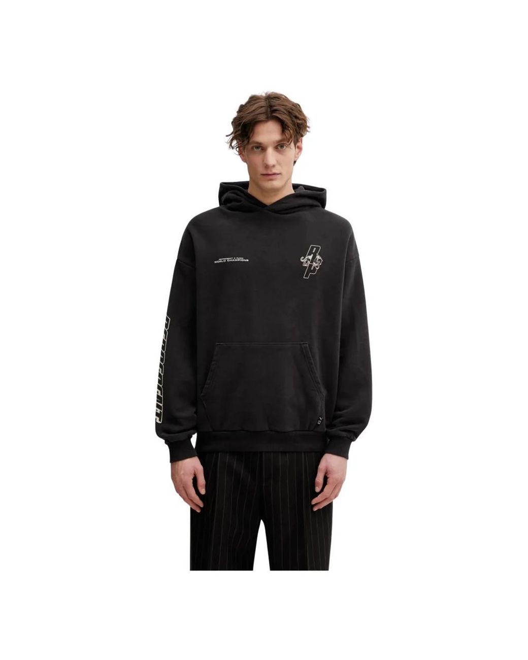 PUMA Represent Oversized Hoodie in het Black voor heren